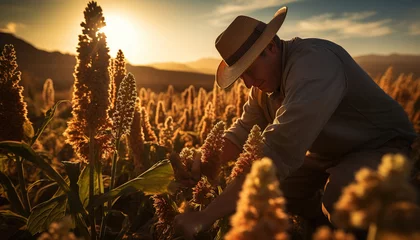 Fotobehang Quinoa harvest in the fields © IMRON HAMSYAH