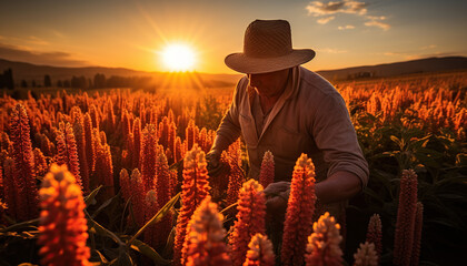 Quinoa harvest in the fields