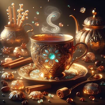 Dreamlike tea time enchantment Art Print beautiful pic 