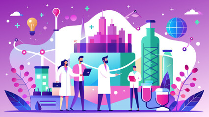 Global Healthcare: A Vector Illustration of a Doctor Conducting a Checkup on Earth
