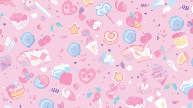 Cute pattern background in lol doll surprise style.