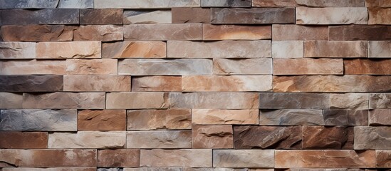 Detailed view of a sturdy and textured wall constructed with stone blocks, showcasing the rugged and natural aesthetic