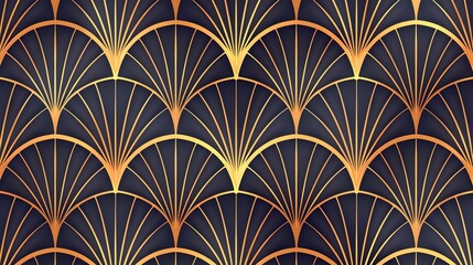 Luxury art deco seamless pattern background vector. Abstract elegant art nouveau with delicate...