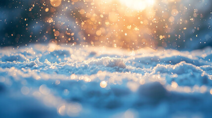 An evocative HD image of a blurred snow background, capturing the tranquil and serene ambiance of a...