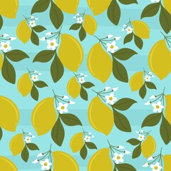 seamless pattern with sicilian limes