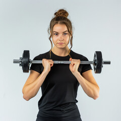 Obraz premium woman, beauty, hair, face, person, eyes, one, teen, model, smile, fashion, teenager, looking, long, people, skin, closeup, brunette, studio, lips, child, girls, smiling, head, makeup