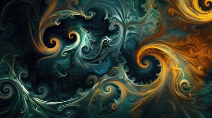 Dive into an abstract universe of psychedelic swirls and patterns. Ai Generated.