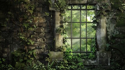 An enchanted garden hidden within medieval castle walls, where all plant life, including trees, has taken on a metallic hue, reflecting the old stone and ironwork created with Generative AI Technology