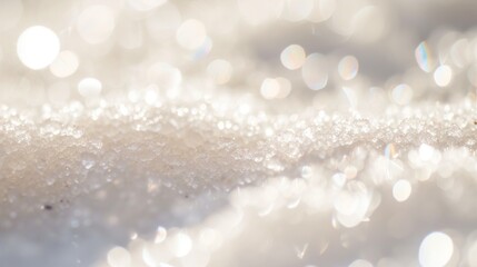 Crystal Landscape: An extreme close-up shot that makes sugar crystals resemble a sparkling, snowy landscape. The background would have a soft, blurred effect to emphasize the crystal-like texture of