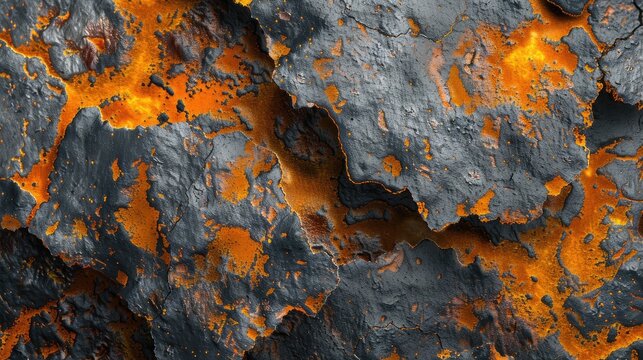 Extinct lava creates a mesmerizing abstract background, Ai Generated.
