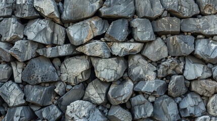 Pile of Rocks Arranged Neatly Side by Side
