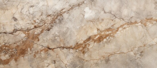 Fototapeta premium Detailed close-up view showcasing a marble wall with a beautiful intricate pattern in shades of brown and white