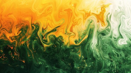 A graphic with orange yellow and green color blend combination