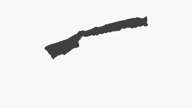 animated video of the map of La Guaira in Venezuela