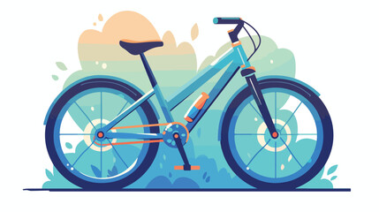 Bike icon 2d flat cartoon vactor illustration isola - obrazy, fototapety, plakaty