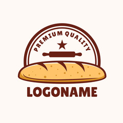 Bakery logo template for shop and cafe