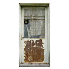 Dark deteriorated door tomb cemetery