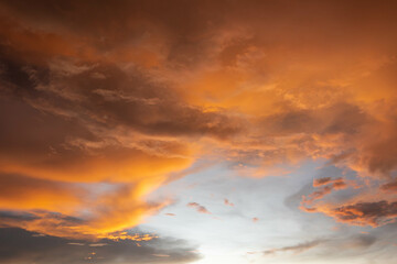 Sunset in the sky of Kuala Lumpur, Malaysia