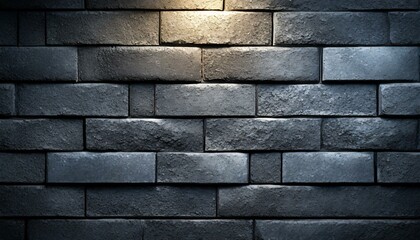 Gray brick wall texture with lighting.

