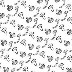 Cut mushrooms form a food background