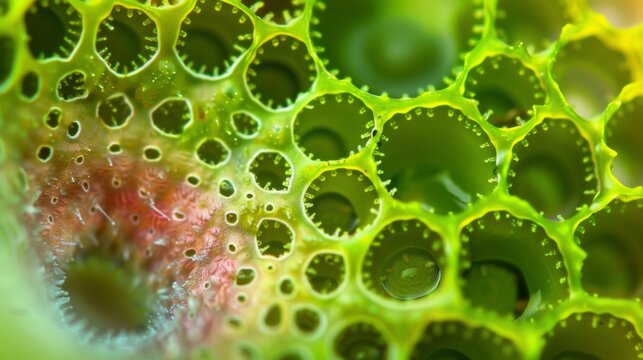 Microscopic image of a clubmoss spore showcasing its unique shape and intricate pattern.