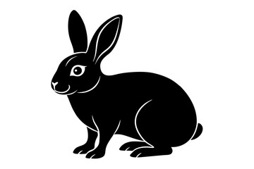 Fototapeta na wymiar rabbit silhouette vector art illustration
