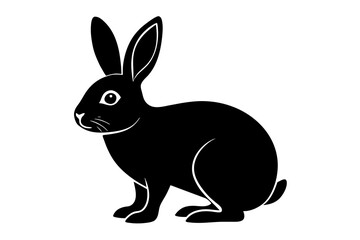 rabbit silhouette vector art illustration