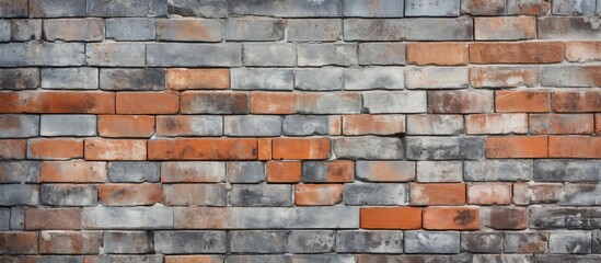 Fototapeta premium A detailed close-up of a brick wall with a distinct red brick placed in the center, showcasing a unique contrast in colors and textures