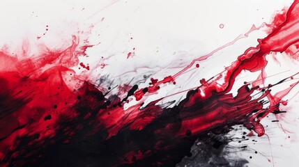 spilled ink paints on white background ::3 charcoal style ::3 vermillion ::3 --ar 16:9 --quality 0.5 Job ID: d281ec00-832f-42ea-bb37-acd93611bd85