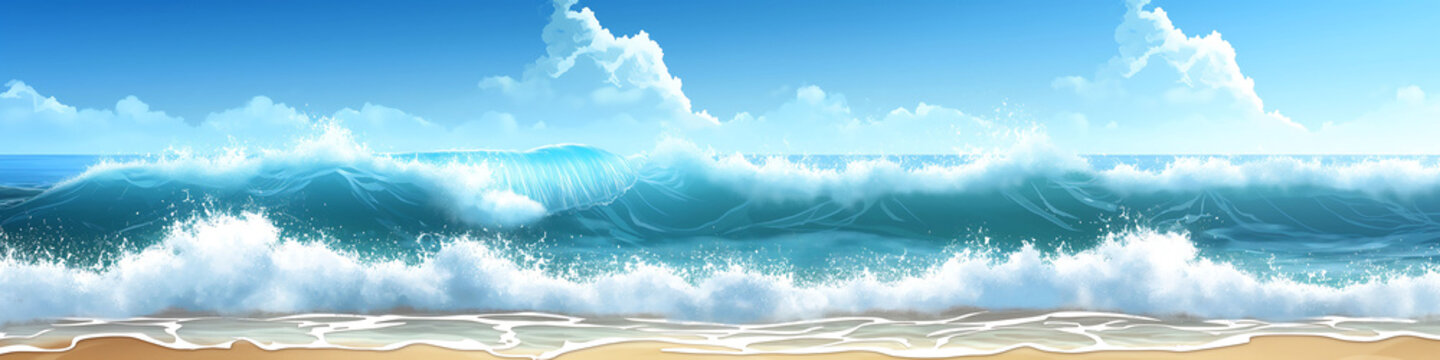 background of a drawing of the seashore