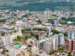 Prédios da área central de Bento Gonçalves, Rio Grande do Sul. Brasil.