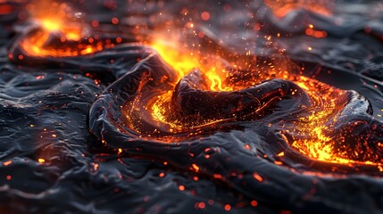 Intense and Prolonged Heatwave Eruption in Vibrant Cinematic Photographic Style - obrazy, fototapety, plakaty