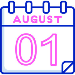 1 August Vector Icon Design