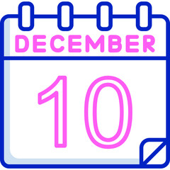 10 December Vector Icon Design