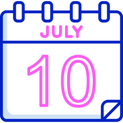 10 July Vector Icon Design