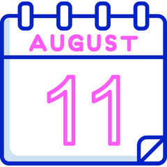 11 August Vector Icon Design