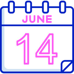 14 June Vector Icon Design