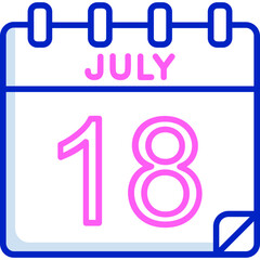 18 July Vector Icon Design