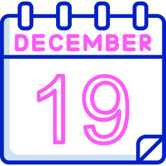 19 December Vector Icon Design