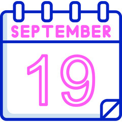 19 September Vector Icon Design
