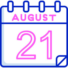 21 August Vector Icon Design