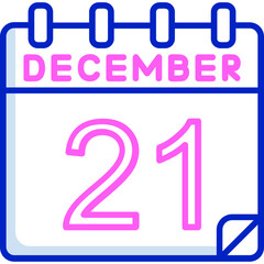 21 December Vector Icon Design