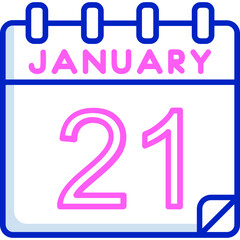 21 January Vector Icon Design