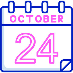 24 October Vector Icon Design