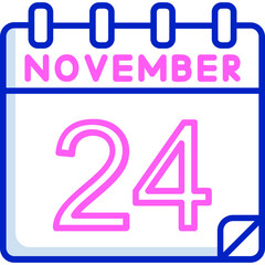 24 November Vector Icon Design
