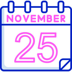 25 November Vector Icon Design