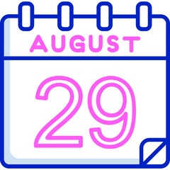 29 August Vector Icon Design