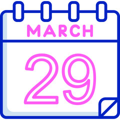 29 March Vector Icon Design