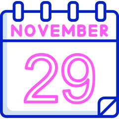 29 November Vector Icon Design