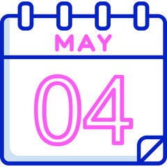 4 May Vector Icon Design